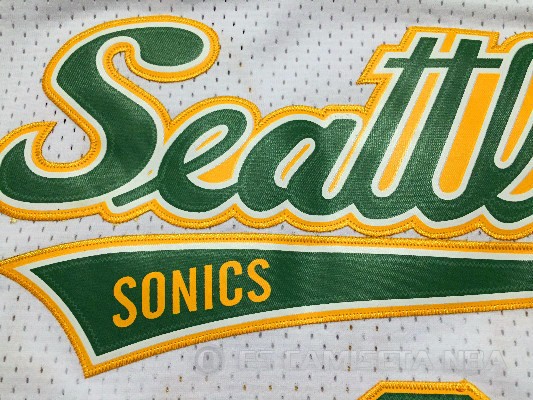 Camiseta retro Allen Sonics #34 Seattle SuperSonics Blanco - Haga un click en la imagen para cerrar